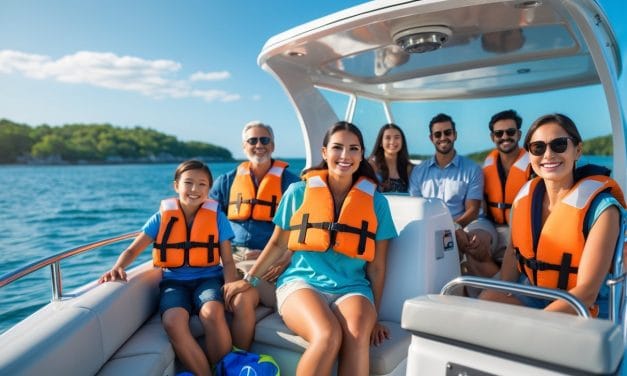 Sikker bådferie med redningsveste og svømmeveste