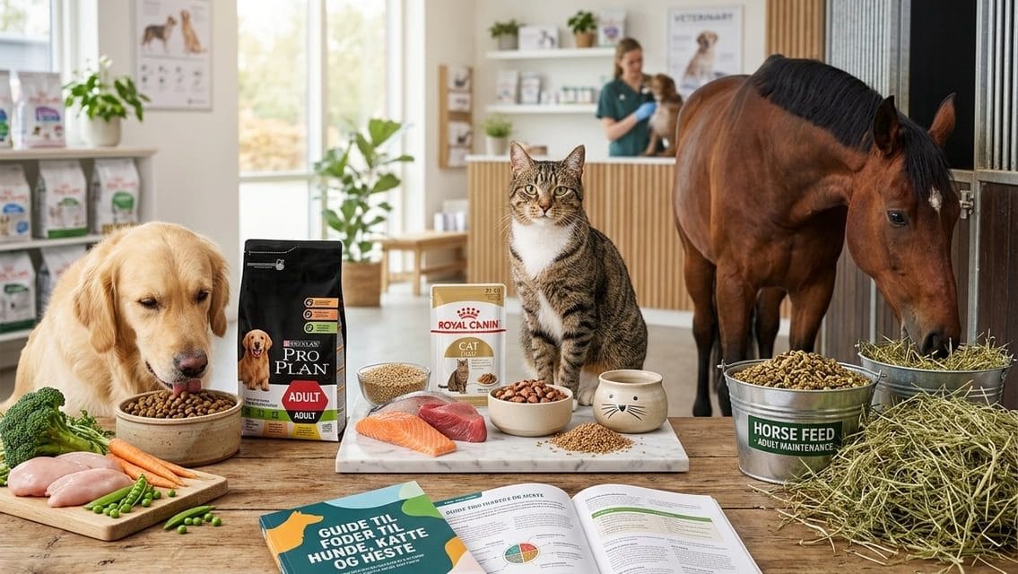 Guide til foder til hunde, katte og heste