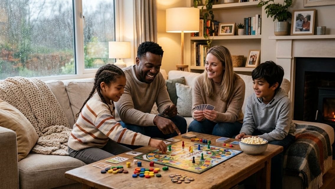 Sådan samler I familien om en rolig spiltime på en regnvejrsdag